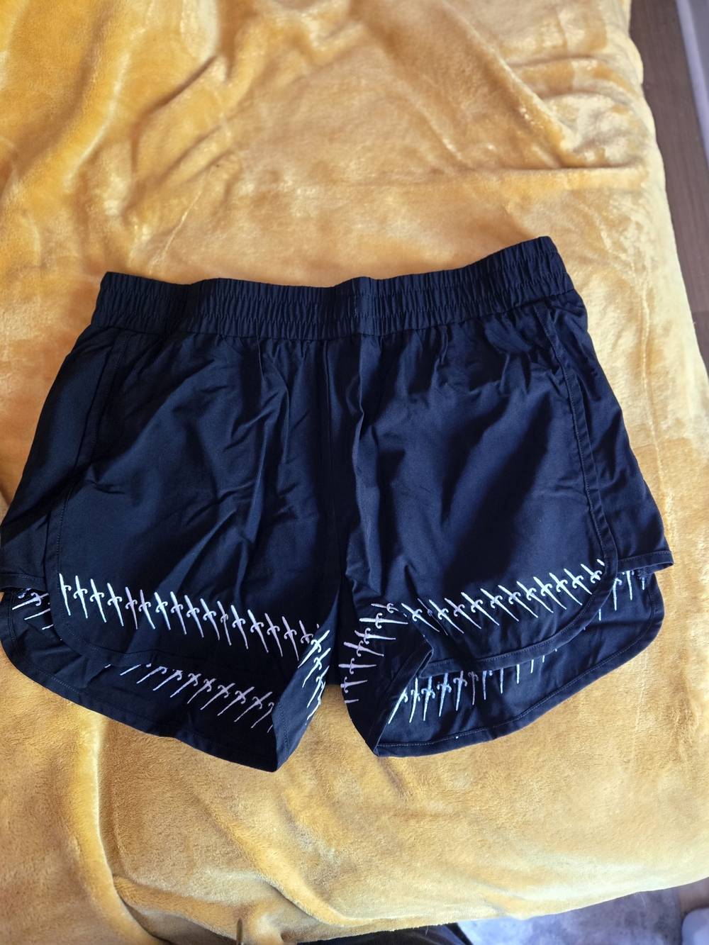 Embroidered Dagger Booty Shorts